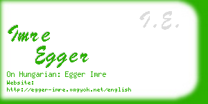 imre egger business card
